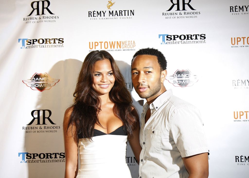 Chrissy Teigen (left) and John Legend in 2008