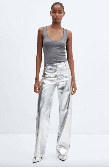 Mango silver trousers