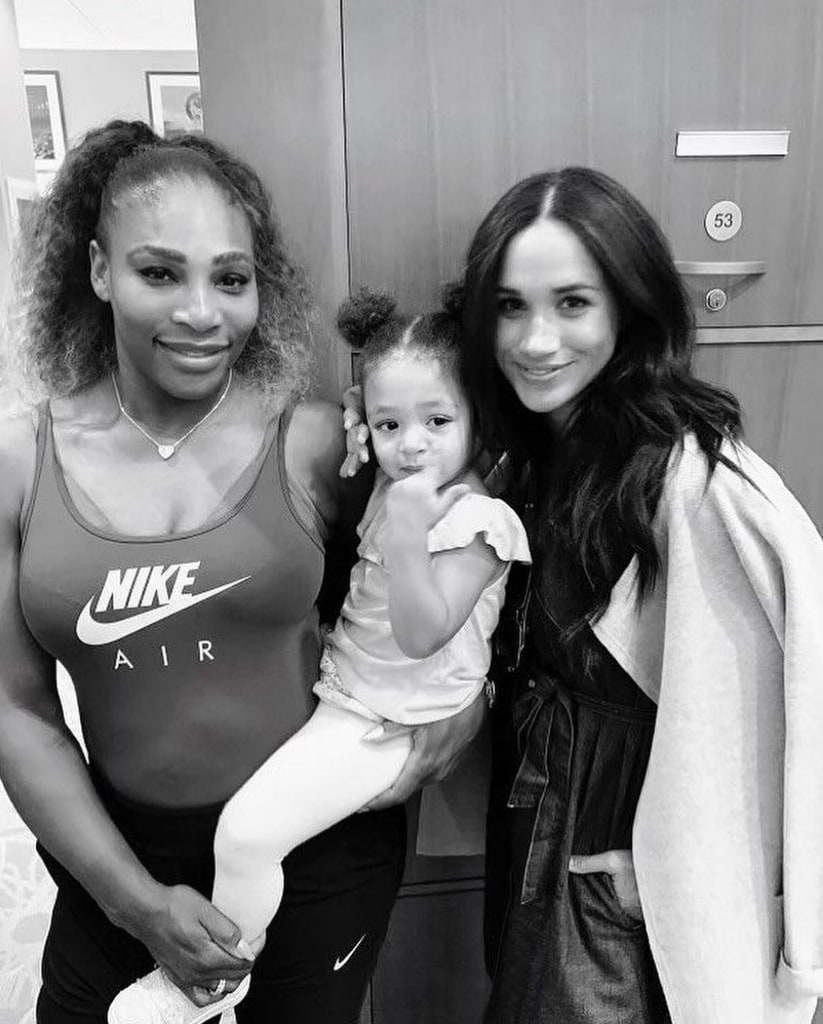 Photo shared by Serena Williams on Instagram in 2022 with her daughter Olympia and good friend Meghan Markle, in honor of the first episode of Meghan's podcast