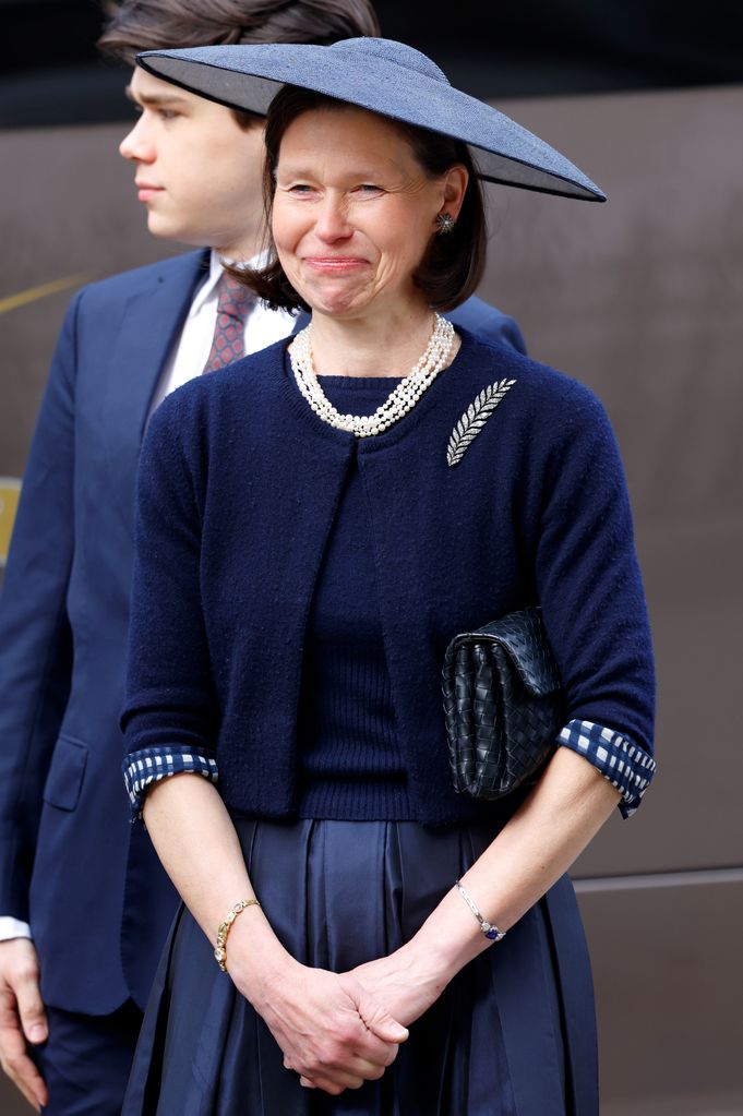 Lady Sarah Chatto attends a Service of Thanksgiving for the life of Prince Philip, Duke of Edinburgh at Westminster Abbey on March 29, 2022 in London, England. 
