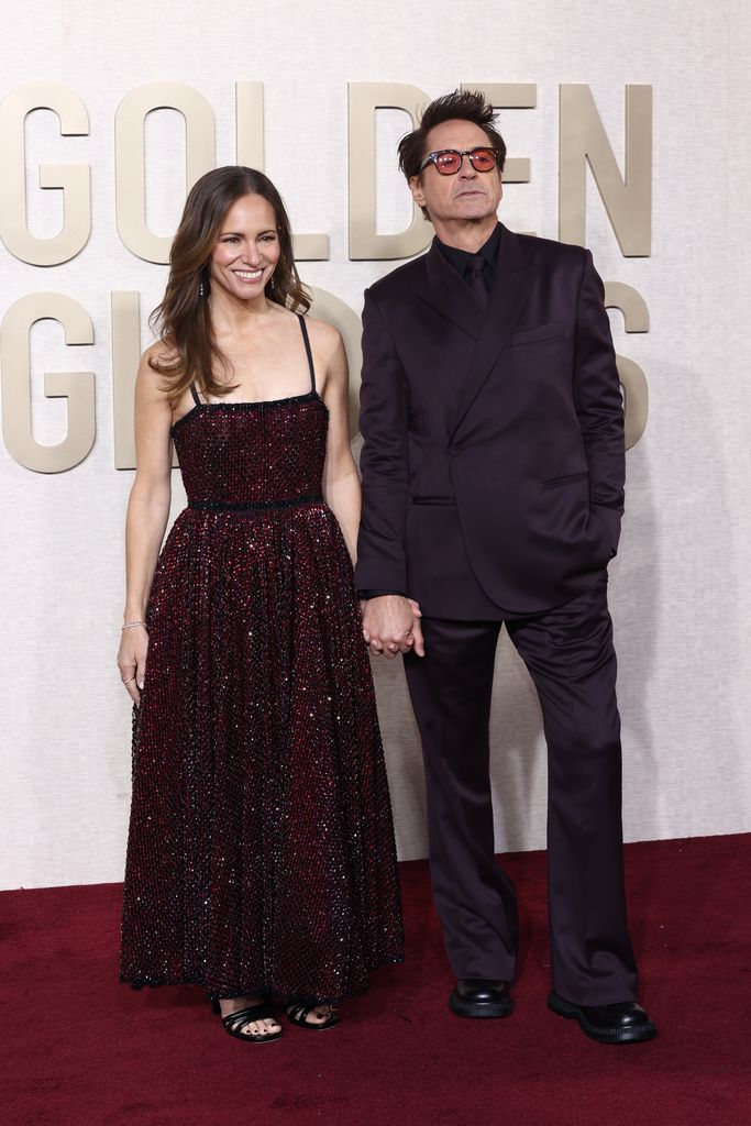 Susan Downey e Robert Downey Jr. no 81º Globo de Ouro realizado no Beverly Hilton Hotel em 7 de janeiro de 2024 em Beverly Hills, Califórnia. 