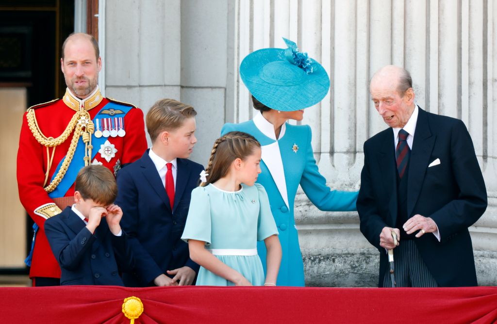 The Princess of Wales and Duke of Kent shared a sweet moment on the balcony of Buckingham Palace