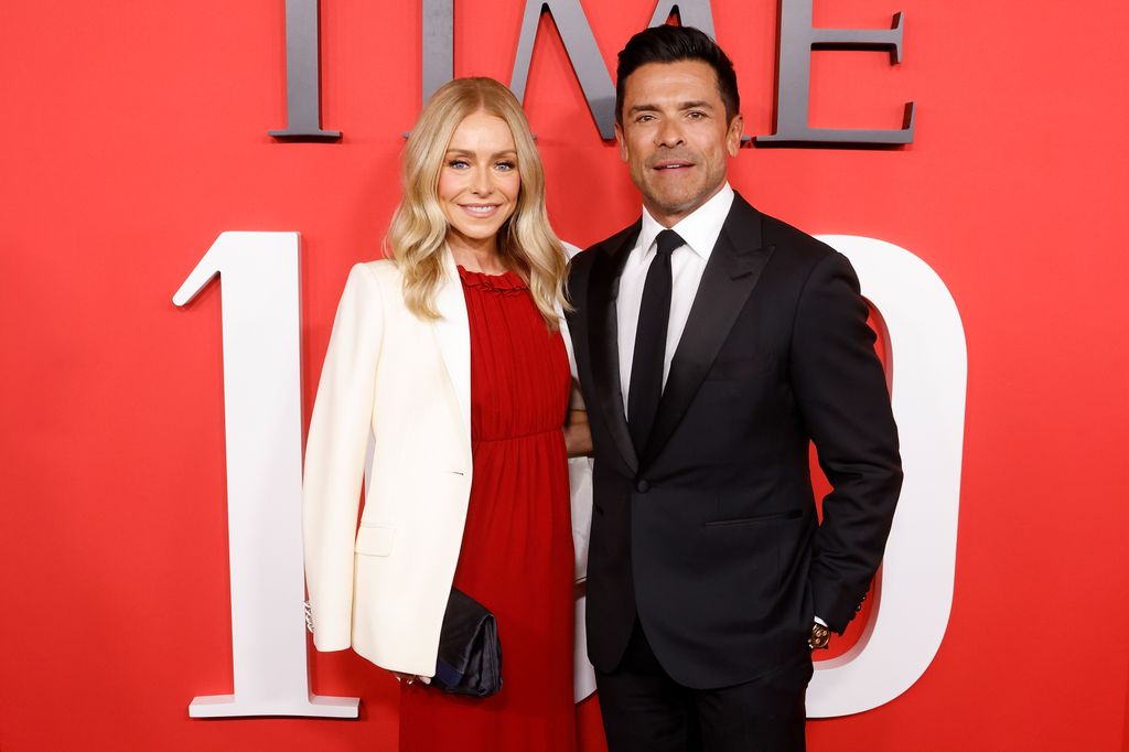 NEW YORK, NEW YORK - APRIL 25: Kelly Ripa and Mark Consuelos attend the 2024 Time100 Gala at Jazz at Lincoln Center on April 25, 2024 in New York City.  (Photo by Taylor Hill/FilmMagic)