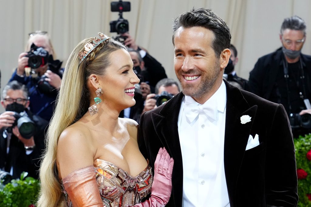 Blake Lively and Ryan Reynolds attend The 2022 Met Gala Celebrating 