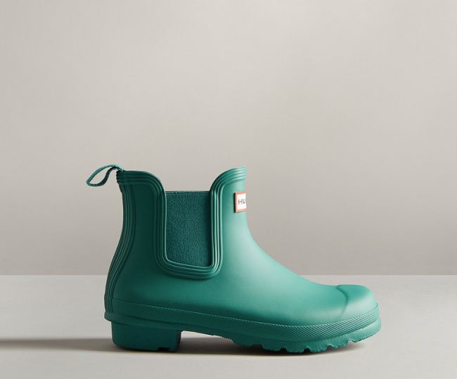 princess diana style hunter boots green chelsea