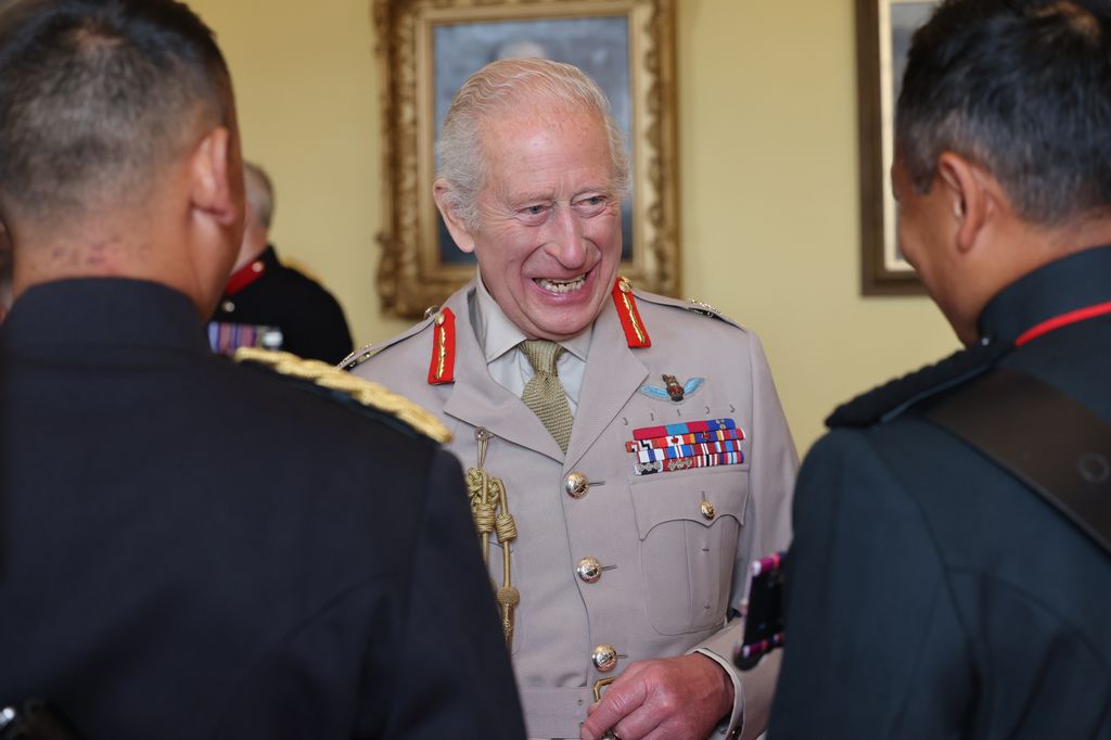 King Charles III, as Captain General of the Royal Artillery visits the regiment at their headquarters in Lark Hill
