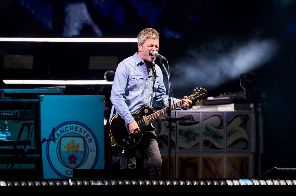  Noel Gallagher of Oasis performs on stage during the opening night of their Live 25' Tour at Principality Stadium on July 04, 2025 in Cardiff, Wales