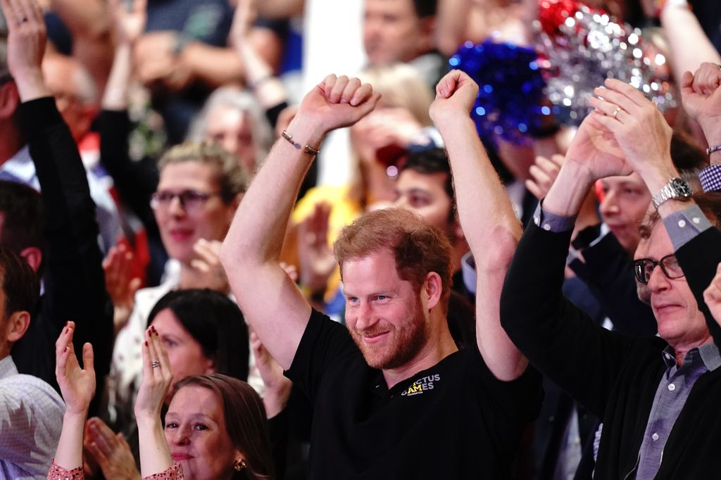 The Duke of Sussex attends the final of the Wheelchair Rugby between Team UK and the USA during the Invictus Games 2022