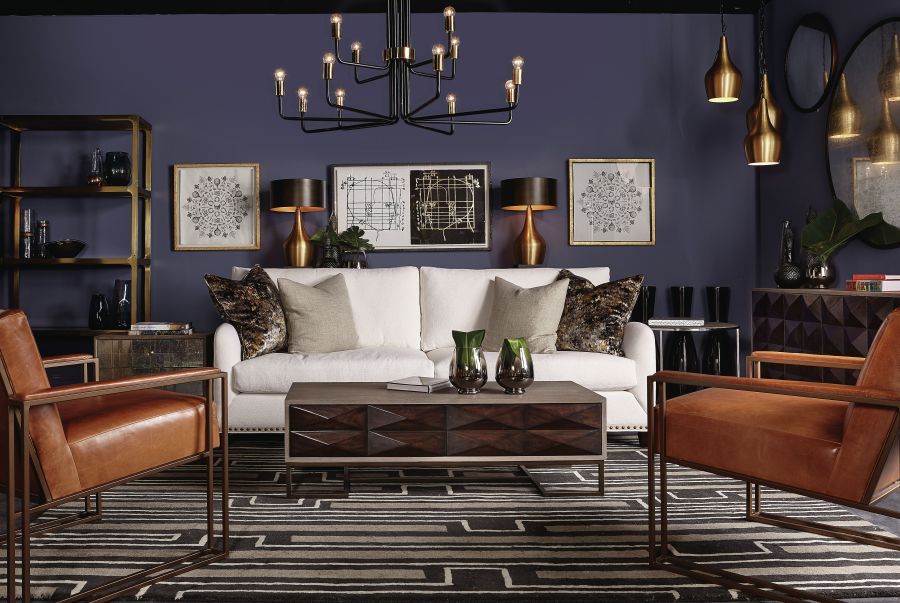 13 Houseology midnight blue living room
