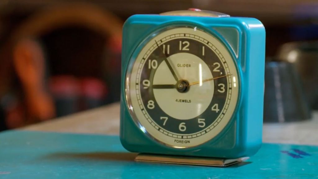 The final reveal of the alarm clock on The Repair Shop
