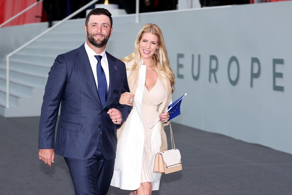photo of jon rahm and wife kelley cahil
