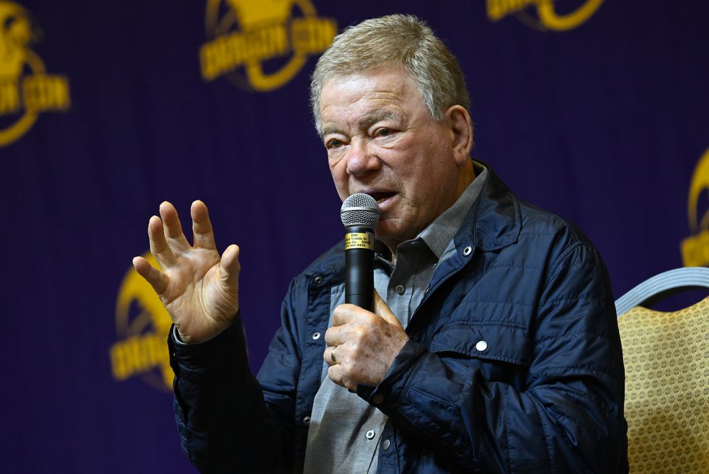 William Shatner speaks onstage during "William Shatner - LIVE!" panel at 2025 Dragon Con