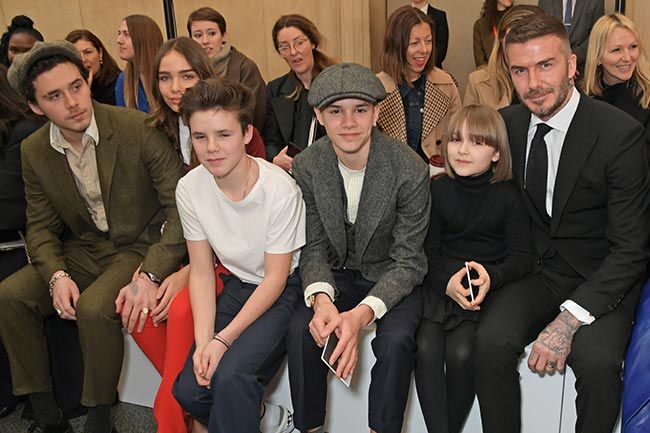 Beckhams front row VB fashion show