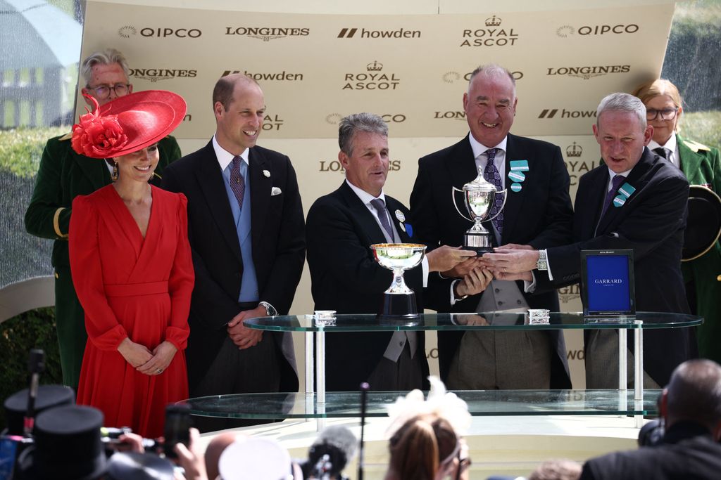 William and Kate presented the trophy to the owners of winning horse Shaquille