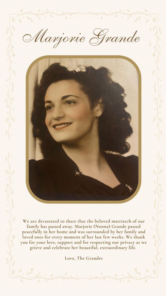 marjorie grande death