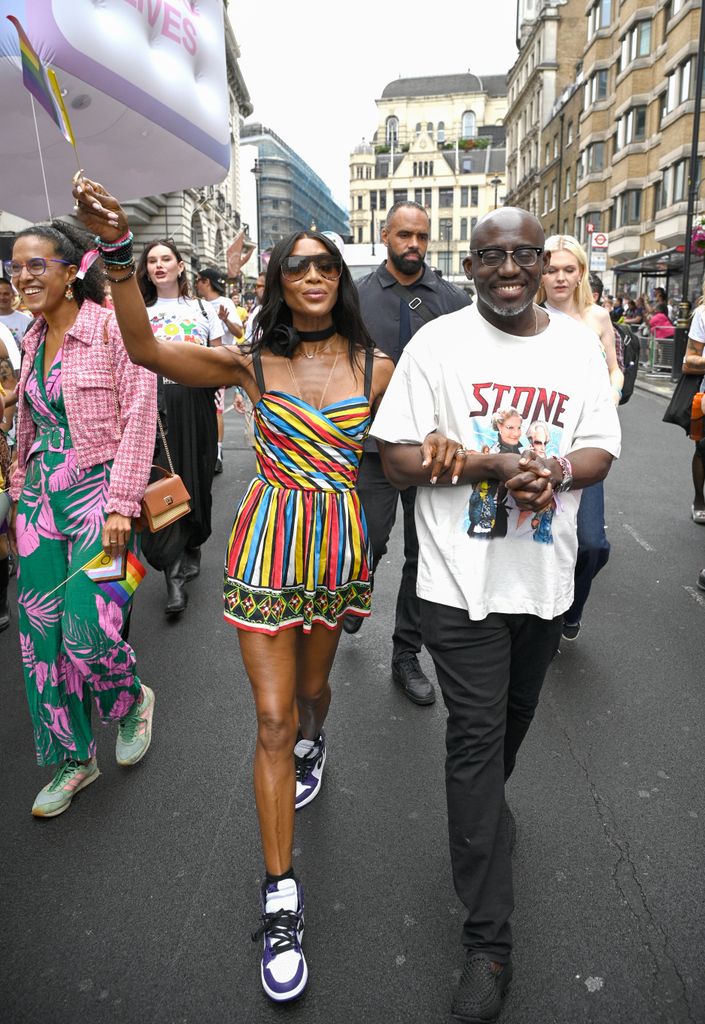 Naomi Campbell and Edward Enninful attend the Pride In London 2025 Parade