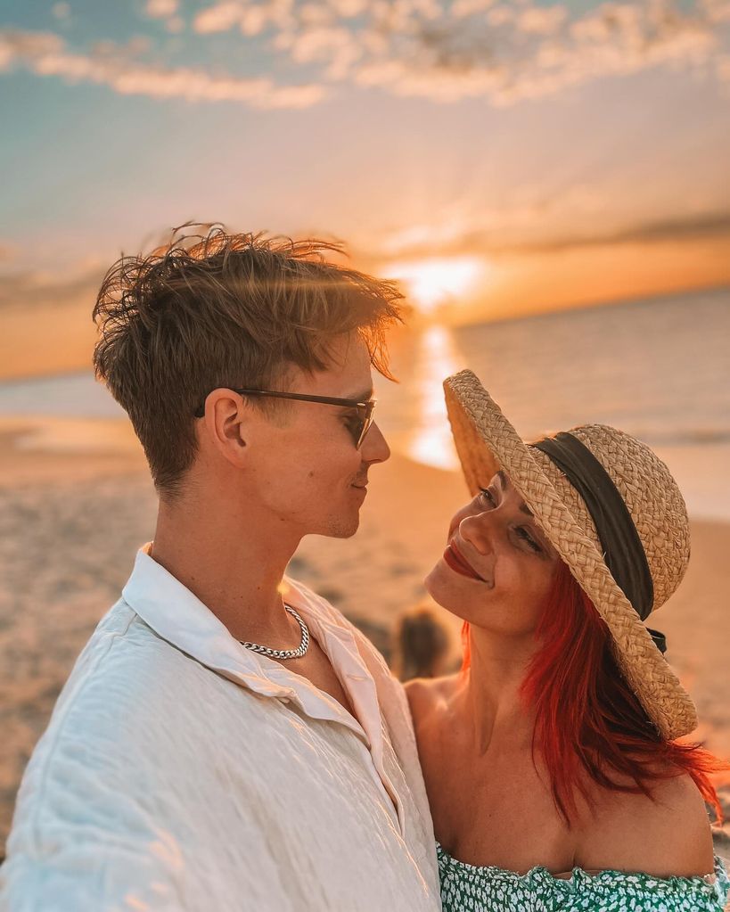 A close-up photo of Joe Sugg and Dianne Buswell