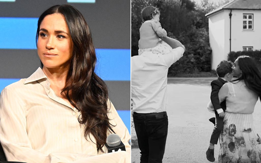 Split of Meghan Markle and Harry and Meghan with Archie and Lilibet