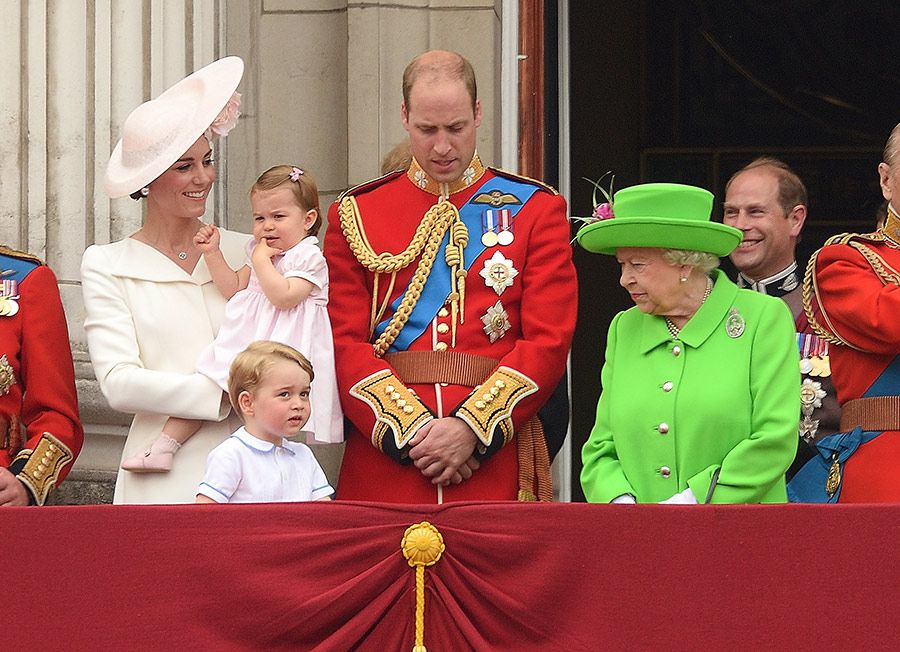 prince george looks sheepish at trooping the colour