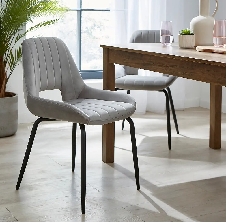 dunelm velvet dining chair 