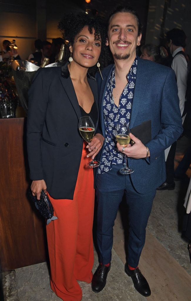 Rosalind Eleazar and Gabriele Lo Giudice attend the premiere post celebration of "Slow Horses" in London