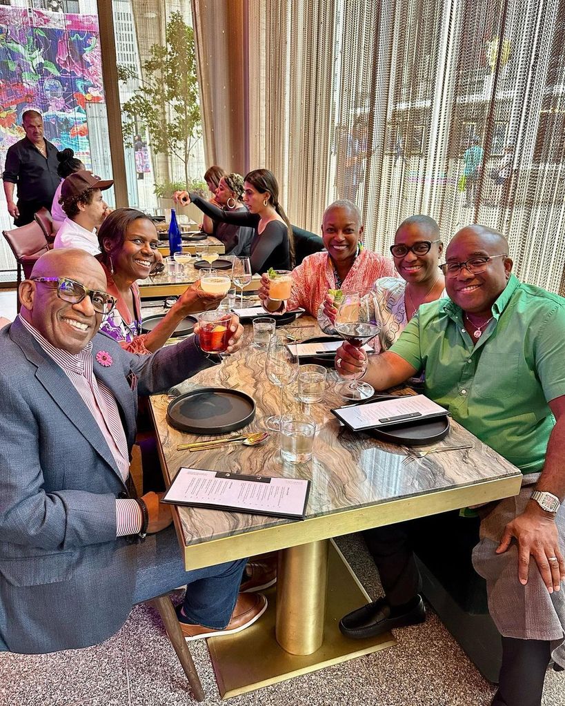 Al Roker enjoyed a meal out with his family and his lookalike brother