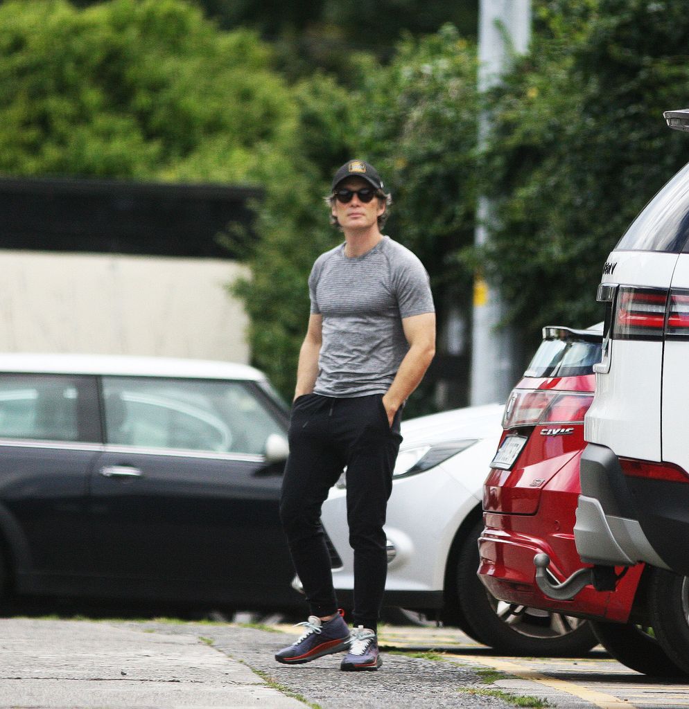 Cillian showed off his incredible physique in a gym top and jogging bottoms