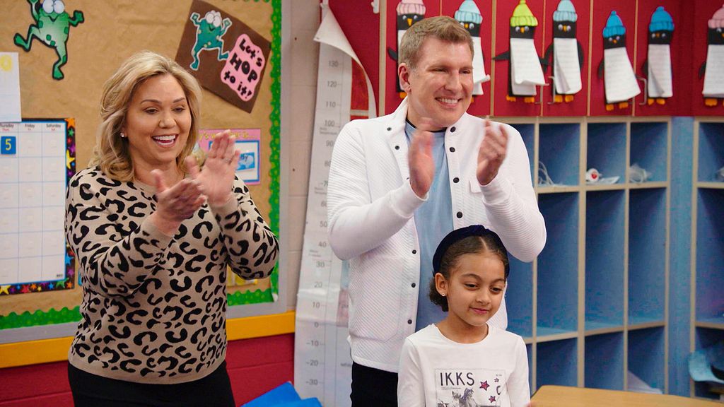 Julie Chrisley, Todd Chrisley, Chloe Chrisley in a scene from Chrisley Knows Best