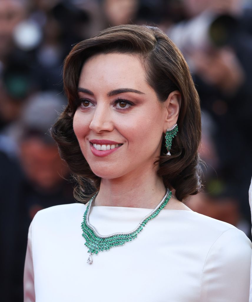 CANNES, FRANCE - MAY 16: Aubrey Plaza attends the "Megalopolis" Red Carpet at the 77th annual Cannes Film Festival at Palais des Festivals on May 16, 2024 in Cannes, France. (Photo by Mike Marsland/WireImage)
