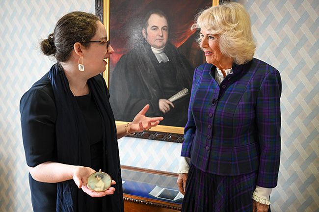 The Duchess of Cornwall speaks to the director of Jane Austens house