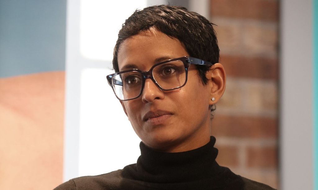 Naga Munchetty looks concerned as she attends a panel discussion