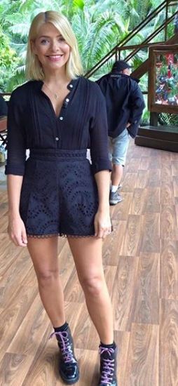 holly willoughby black shorts