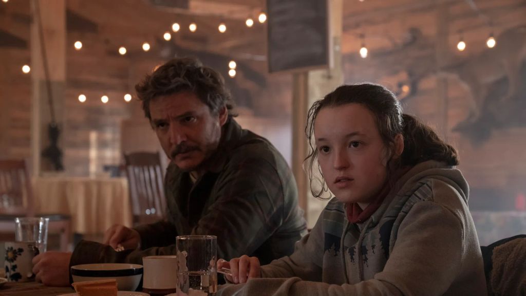 Pedro and Bella Ramsey in The Last of Us