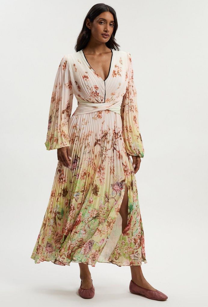 karen millen floral long dress