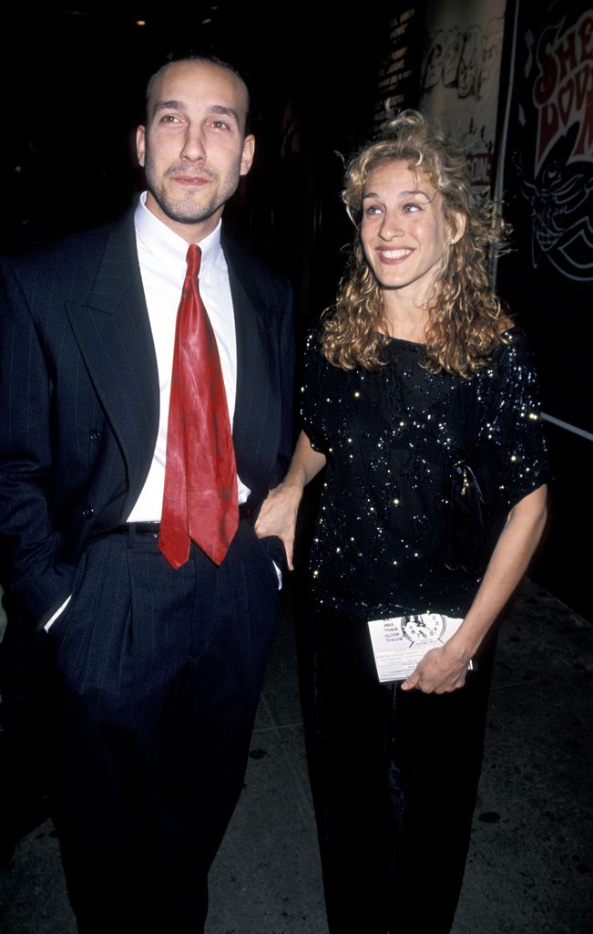 Sarah Jessica Parker and brother Timothy during Opening Night of Broken Glass - After Party at Sardi's Restaurant in New York City, New York, United States.