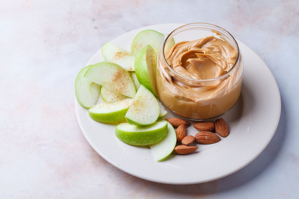 Almond butter and apple slices