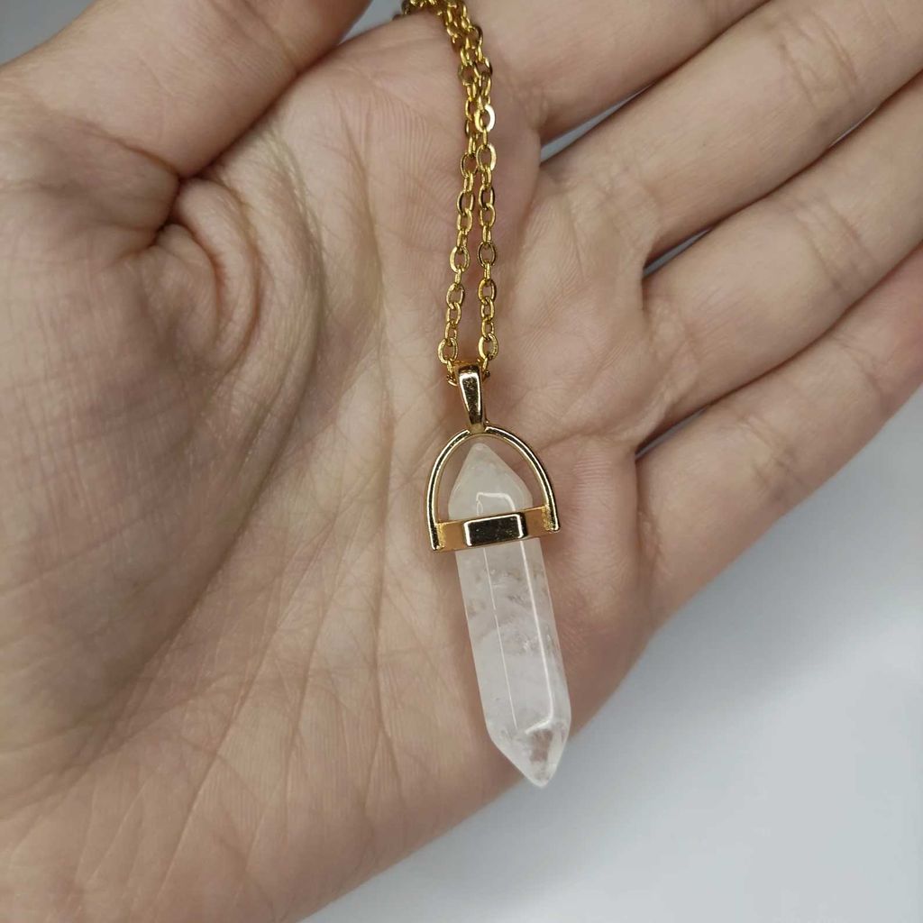 Clear Quartz Necklace from Etsy