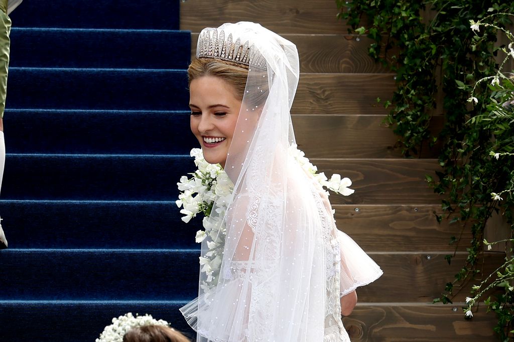  Princess Marie Caroline Of Liechtenstein arriving at her wedding