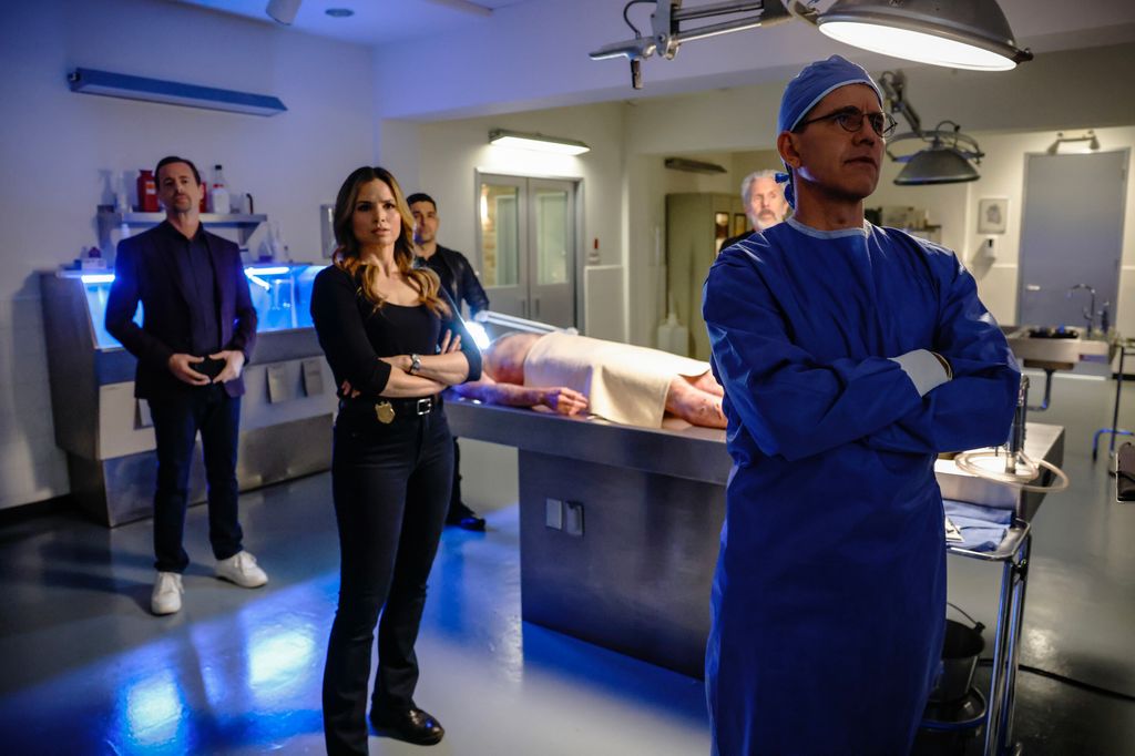 Sean Murray as Special Agent Timothy McGee, Katrina Law as NCIS Special Agent Jessica Knight, Wilmer Valderrama as NCIS Special Agent Nicholas Torres, and Brian Dietzen as Jimmy Palmer in NCIS