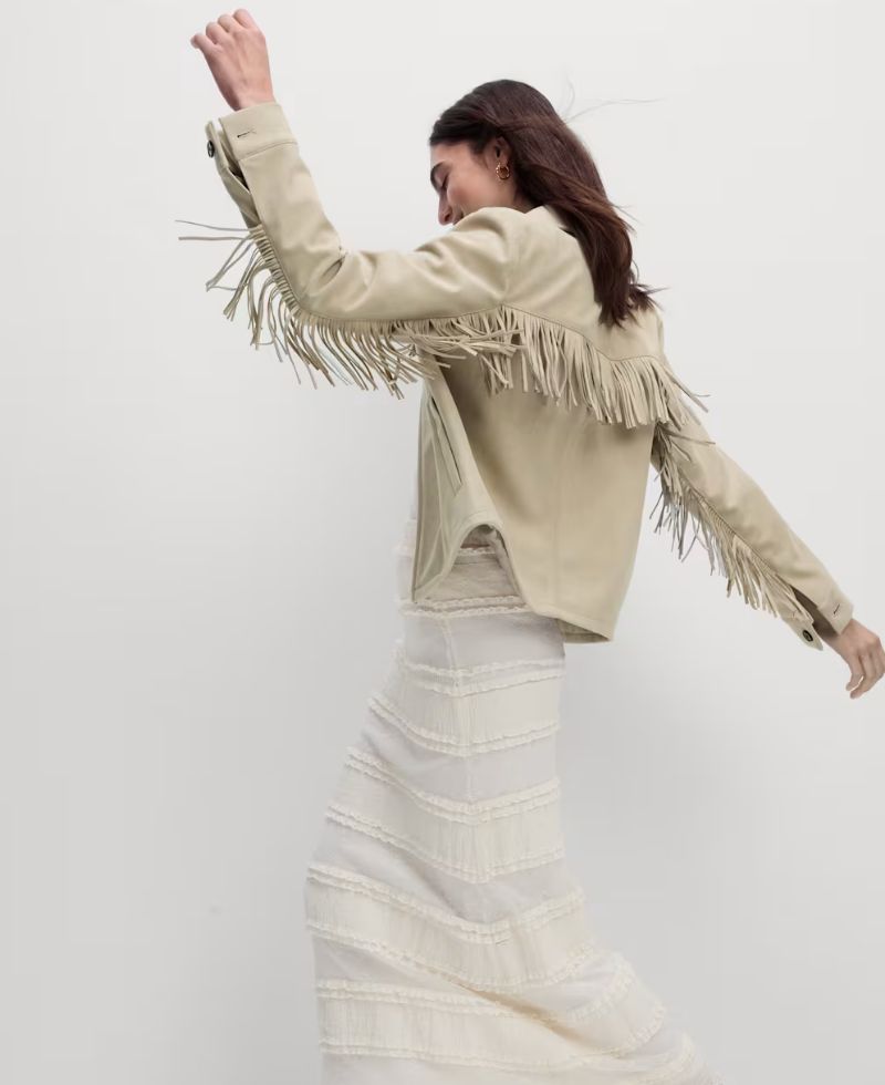 Jaket Fringed M&S Suedette