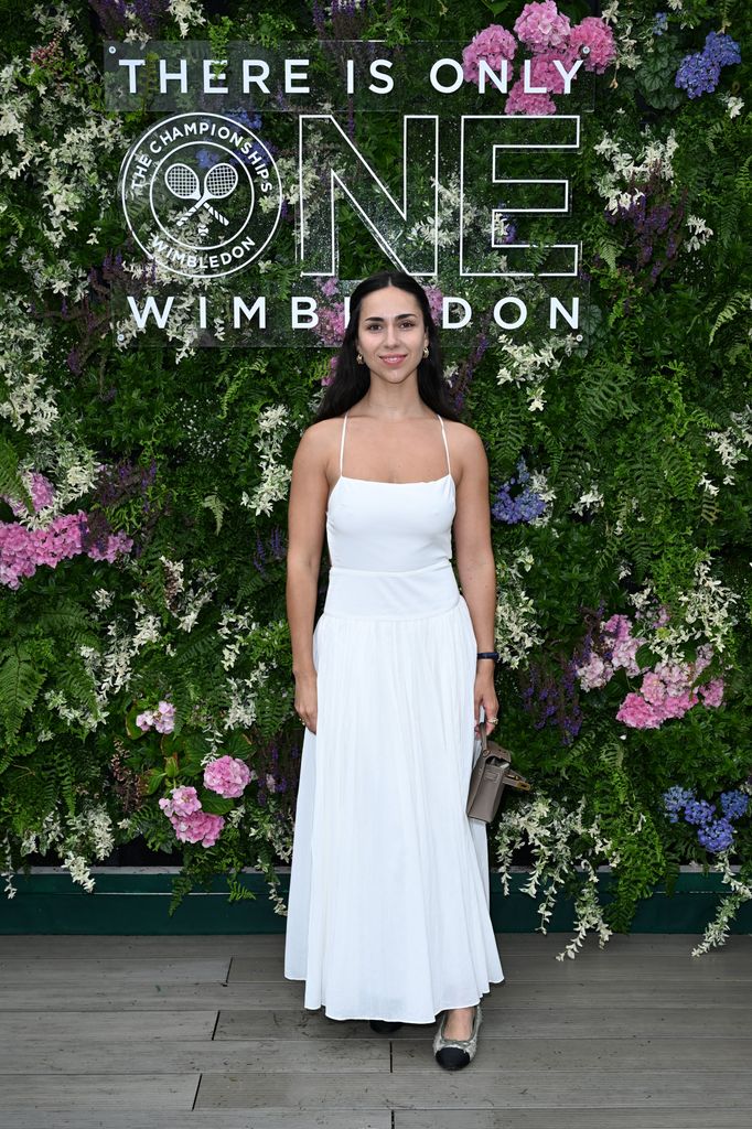 Ellie Evelyn in the AELTC's Parkside Suite in No.1 Court at The Championships 2025. Held at All England Lawn Tennis and Croquet Club, Wimbledon. Day 3, on July 02, 2025 in London, England
