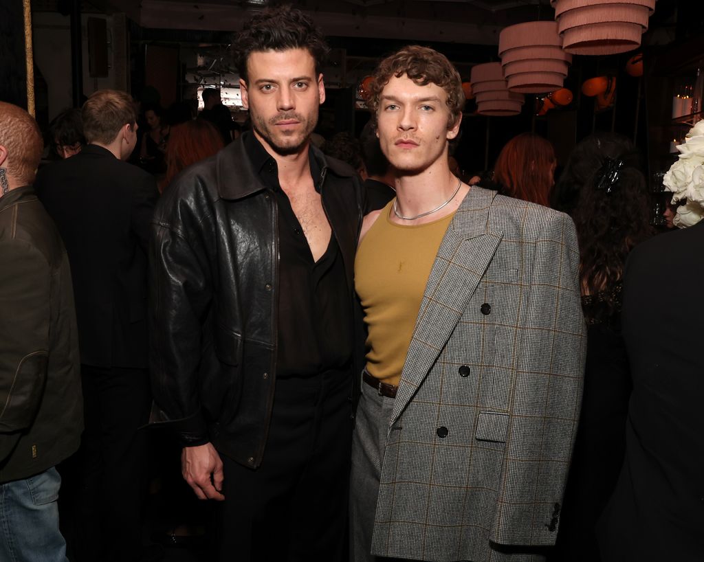 FranÃ§ois Arnaud and Connor Storrie attend the W Magazine, Charli XCX, and Saint Laurent Grammy after party at Bar Marmont on February 01, 2026 in Los Angeles, California