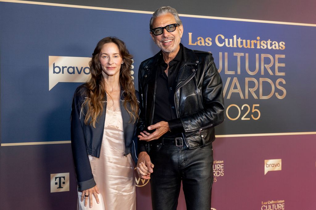 photo of jeff goldblum and wife emilie livingston on red carpet