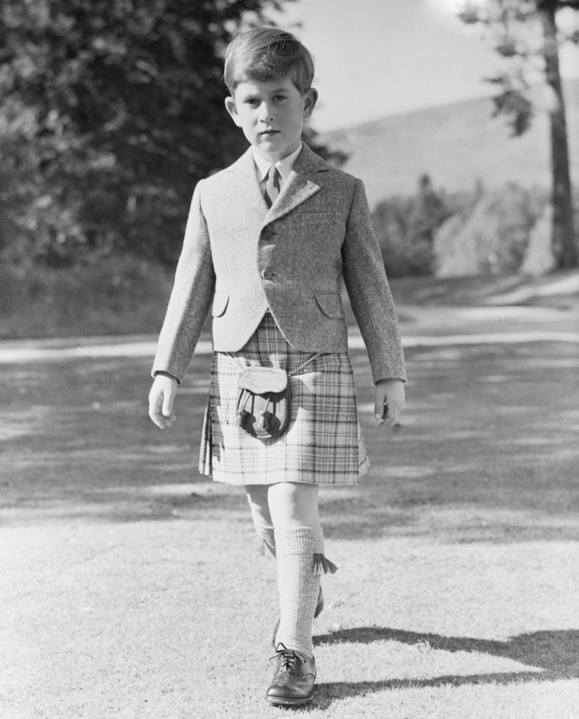 Prince Charles in kilt in 1955