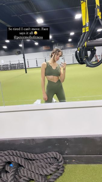 Olivia Culpo displays her spectacularly toned abs in skin-tight sports ...