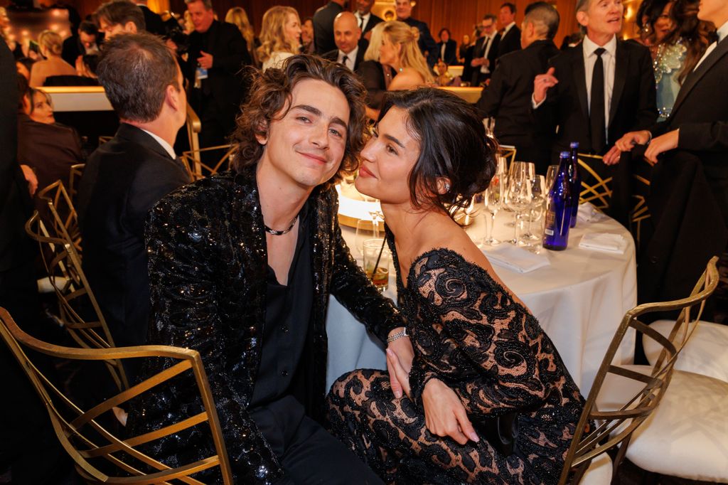 Kylie Jenner and Timothee Chalamet at the golden globes