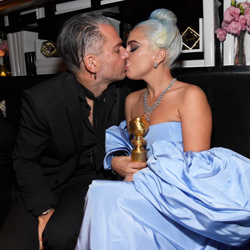 Christian Carino and Lady Gaga attend the InStyle and Warner Bros. 76th Annual Golden Globe Awards 2019 Post-Party at the Beverly Hilton Hotel on January 6, 2019 in Beverly Hills, California