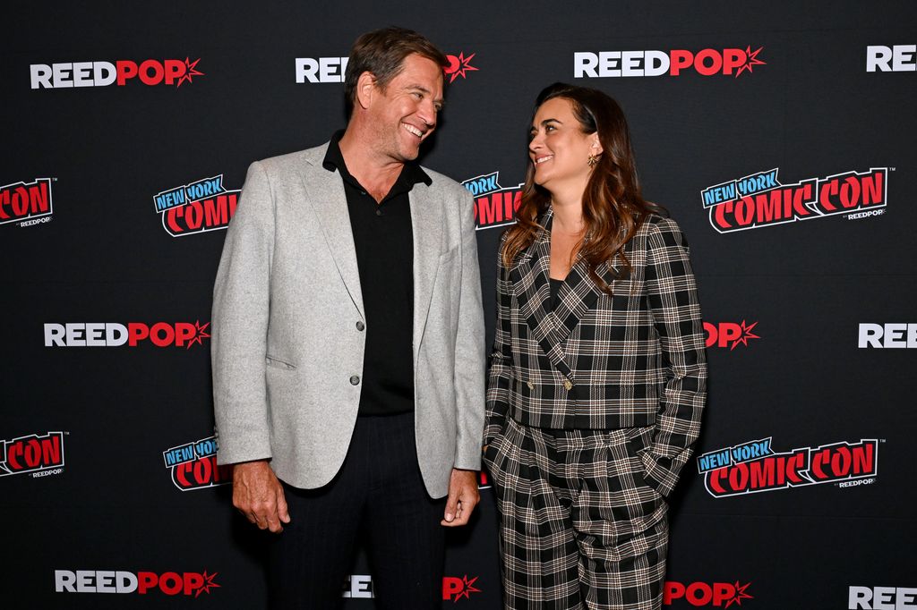  Michael Weatherly and Cote de Pablo attend the NCIS: Tony & Ziva Panel at New York Comic Con at Jacob Javits Center on October 09, 2025 in New York City