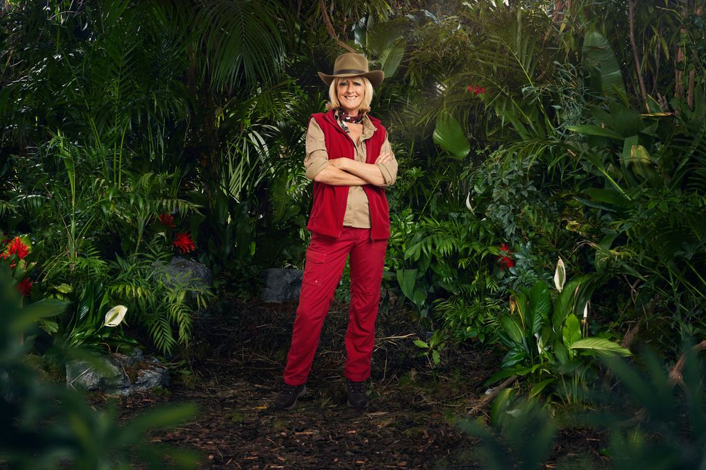 i'm a celeb contestant in red outfit 