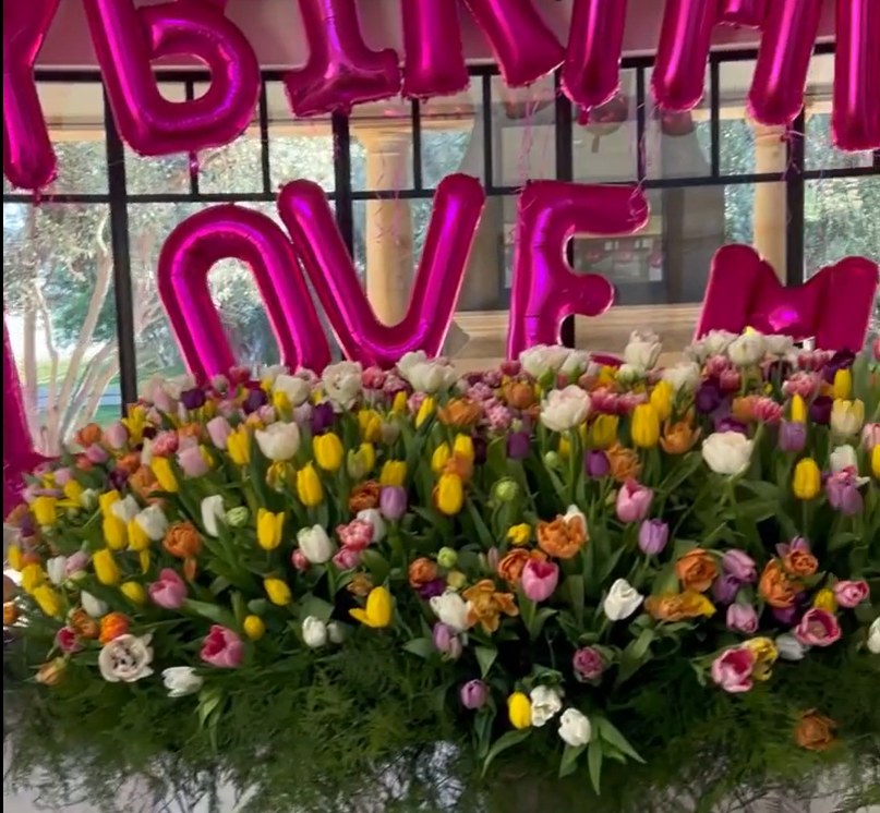 Kourtney Kardashian's birthday flowers